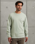 CAST IRON SWEATER R-NECK REGULAR FIT TWILL PURITAN GRAY