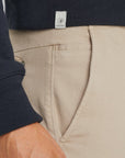 CAST IRON CHINO SLUB STRETCH BROEK KHAKY