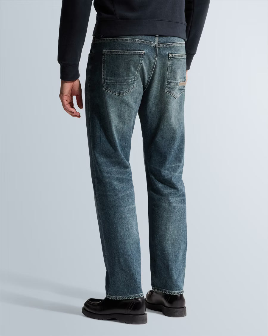 CAST IRON JEANS STEEPER RELAXED BLEACHED GREY SWEAT