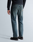 CAST IRON JEANS STEEPER RELAXED BLEACHED GREY SWEAT