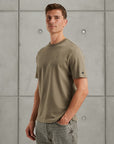 CAST IRON T-SHIRT R-NECK REGULAR FIT INTERLOCK BRINDLE