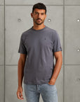 CAST IRON T-SHIRT INTERLOCK COTTON GRISAILLE
