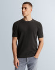CAST IRON T-SHIRT REGULAR FIT COTTON MODAL BLACK SAND