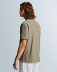 CAST IRON T-SHIRT REGULAR FIT TWILL JERSEY PRINT DRIED SAGE
