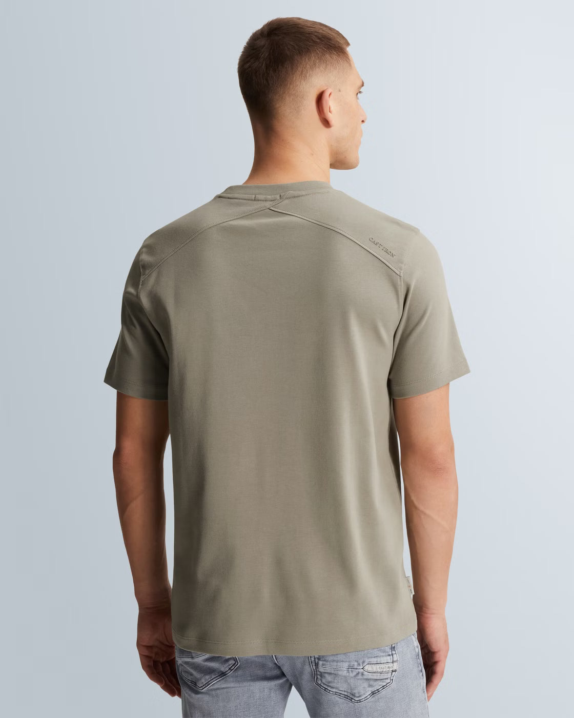 CAST IRON T-SHIRT R-NECK REGULAR FIT SAND