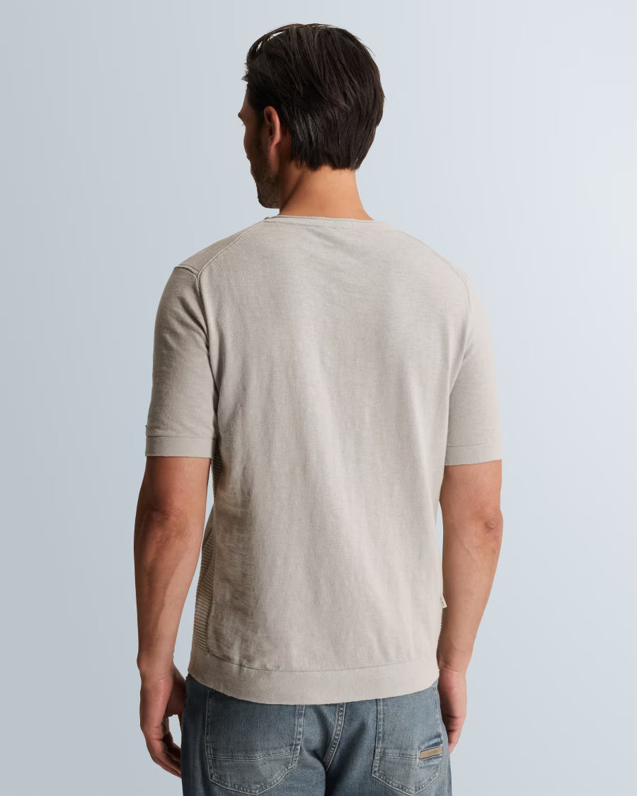 CAST IRON T-SHIRT SLUB COTTON MIRAGE GRAY