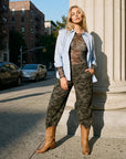 COSTER COPENHAGEN PANTS CAMOUFLAGE WITH CUTLINES ANNA FIT CAMO