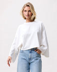 CATWALK JUNKIE TOP CAPE LONG SLEEVE OFF WHITE