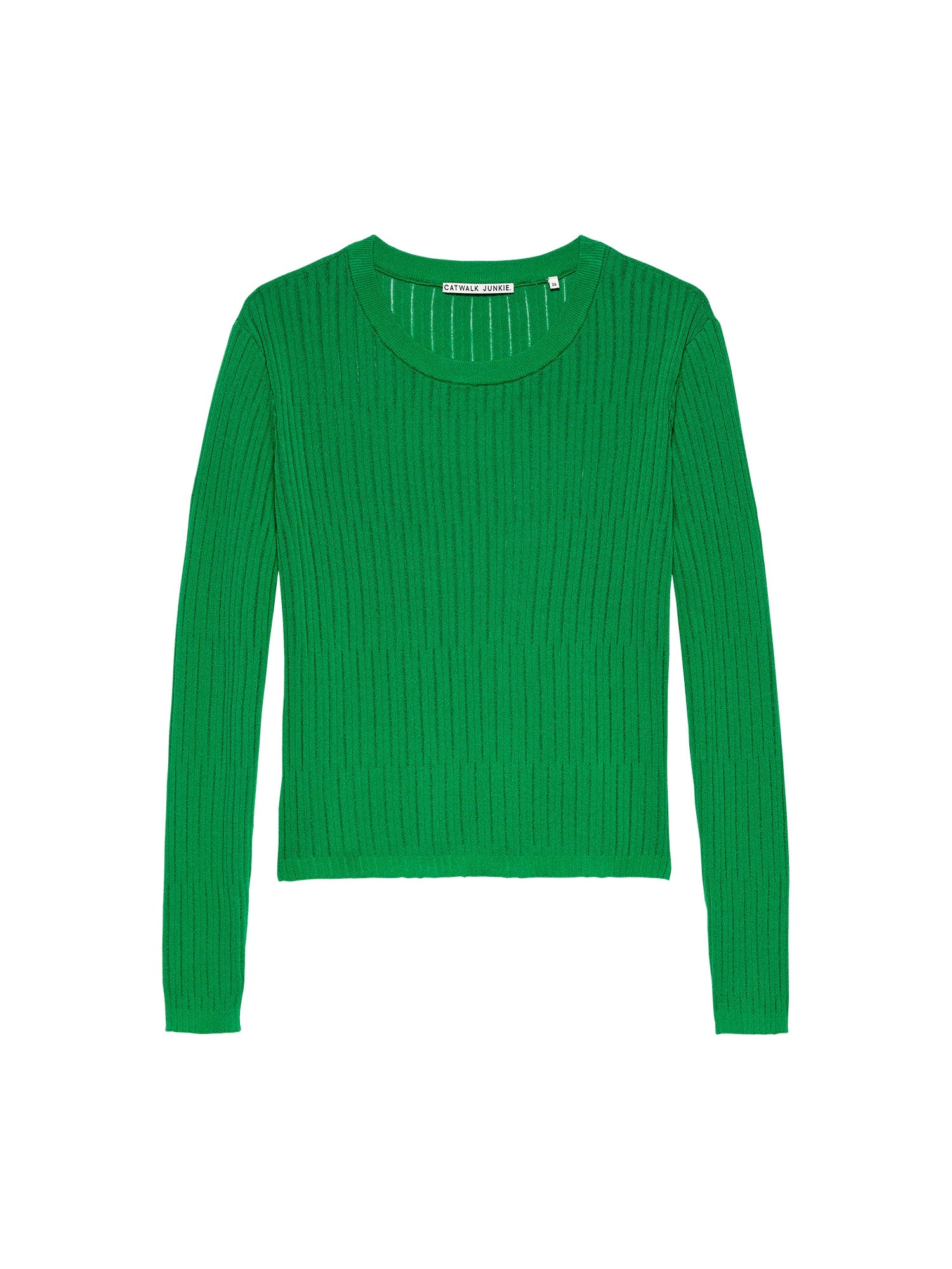 CATWALK JUNKIE TOP FINE RIBBED KNIT VERDANT GREEN