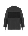 CATWALK JUNKIE BLAZER OVERSIZED DETACHABLE FRINGES DARK GREY MELANGE