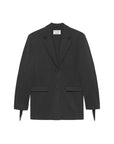 CATWALK JUNKIE BLAZER OVERSIZED DETACHABLE FRINGES DARK GREY MELANGE