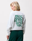 CATWALK JUNKIE SWEATER GRAPHIC LIGHT GREY MELANGE