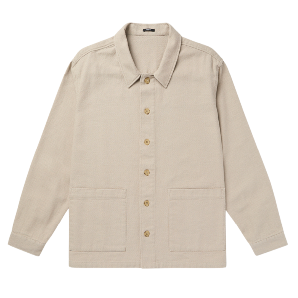 DENHAM OVERHEMD JOEY OVERSHIRT FSC STRUCTURE COTTON IRISH CREAM