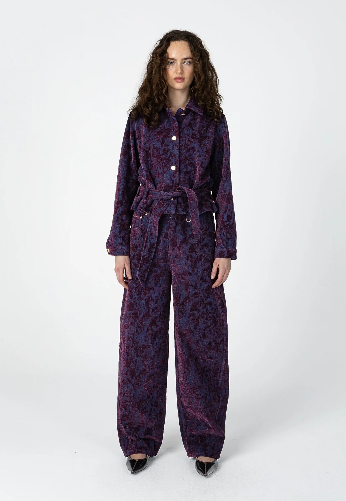 COSTER COPENHAGEN JAS DENIM JACKET DARK BLUE/BORDEAUX