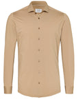 PURE H. TICO OVERHEMD THE FUNCTIONAL SHIRT PLAIN BEIGE