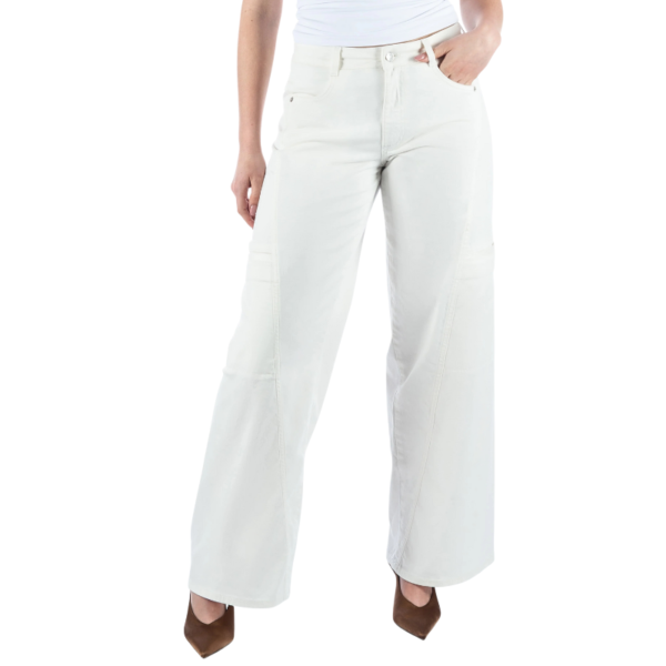 ETIQUETT ESSENTIALS JEANS LOLA WIDELEG FIT BEIGE