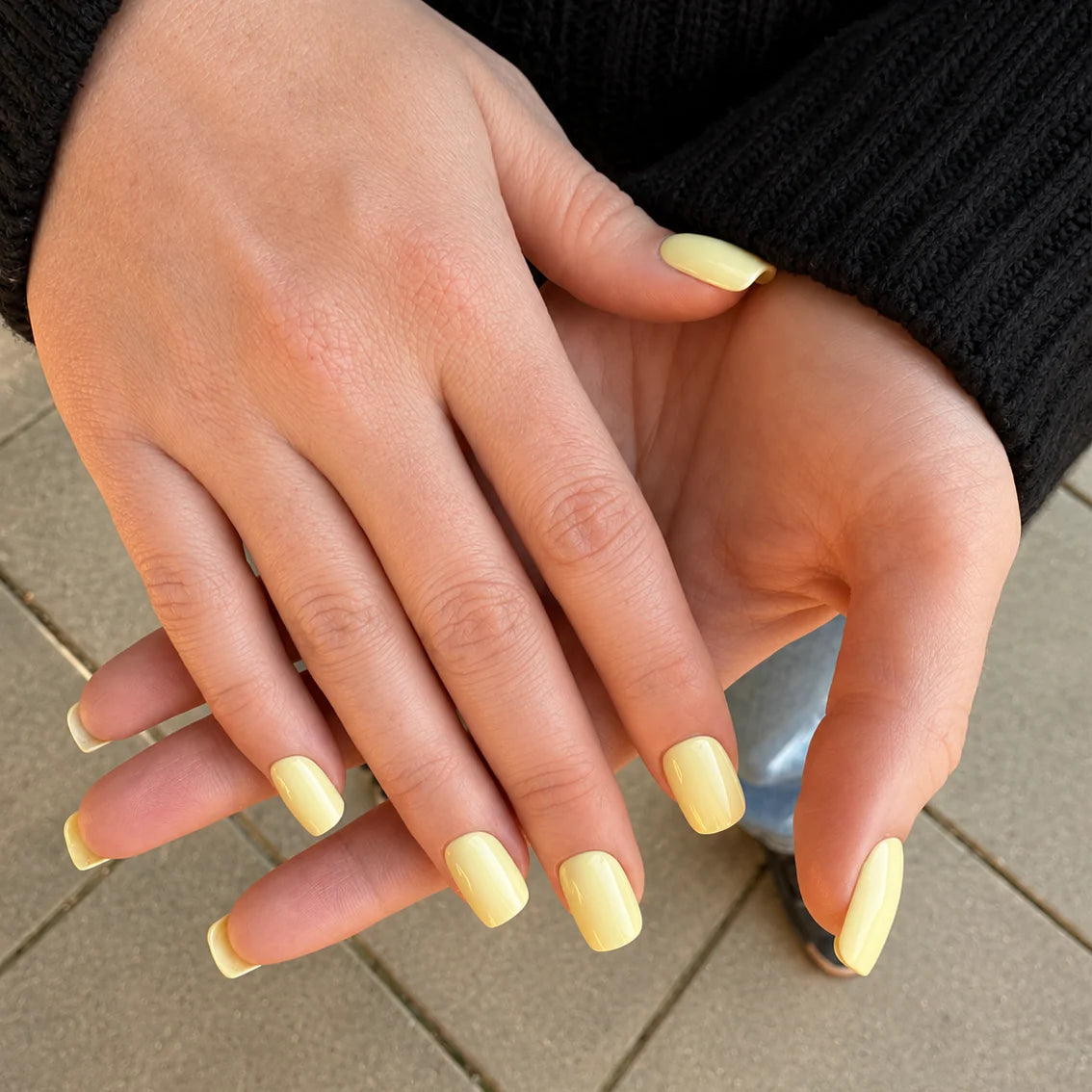 FREAKY NAILS GELNAGELS PRESS-ON BUTTER YELLOW ♥