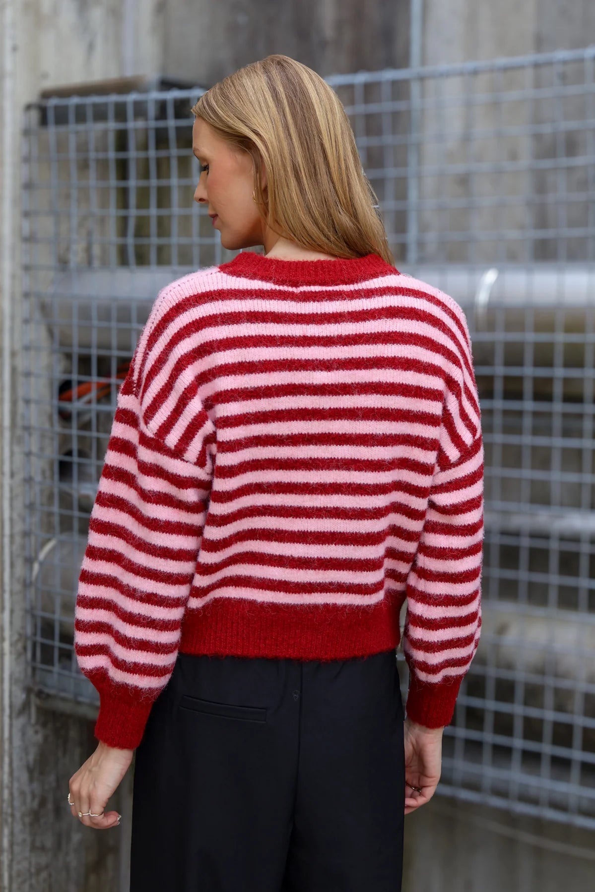 A-VIEW PULLOVER ELSE KNIT BORDEAUX/ROSE
