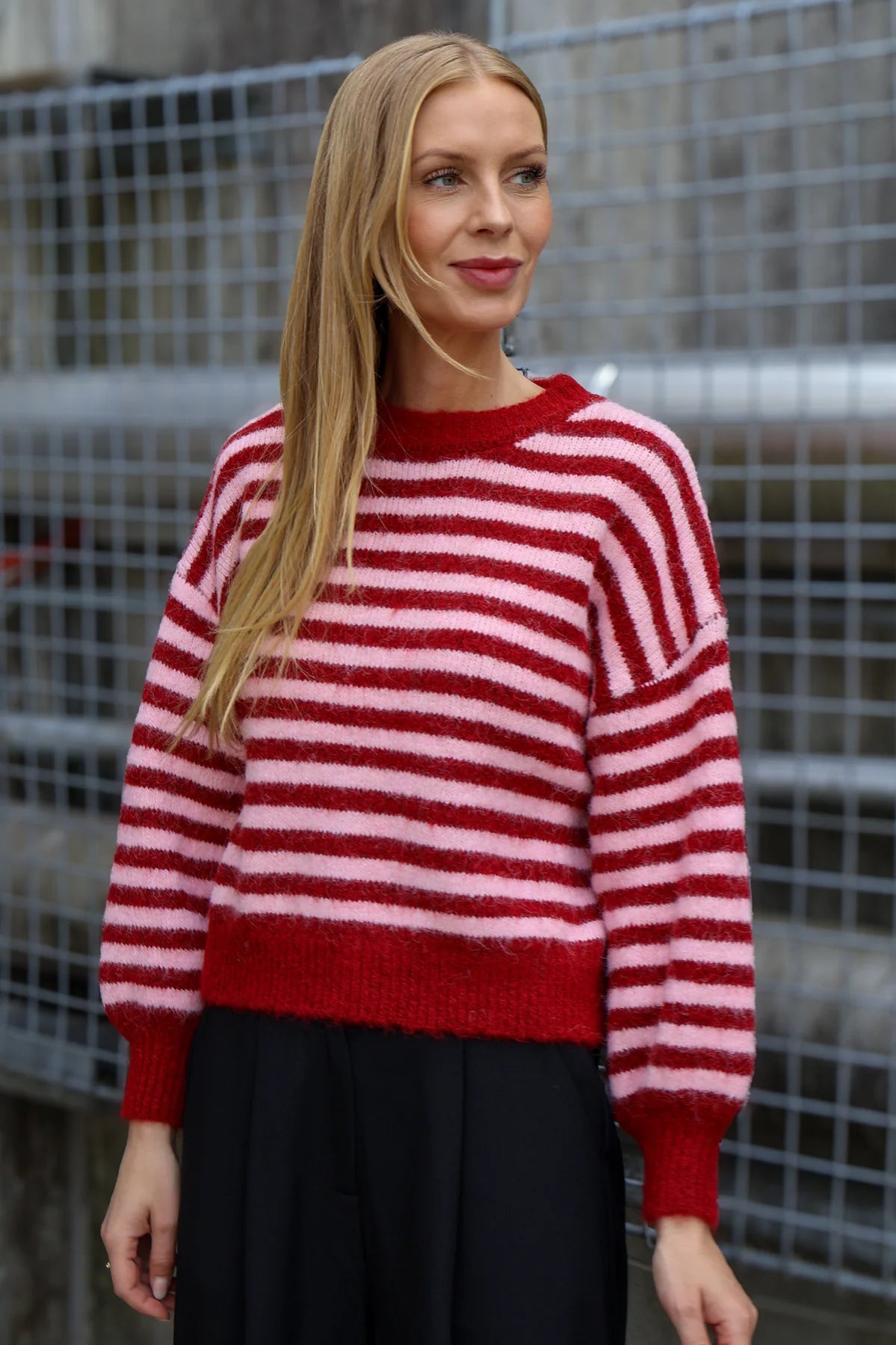A-VIEW PULLOVER ELSE KNIT BORDEAUX/ROSE