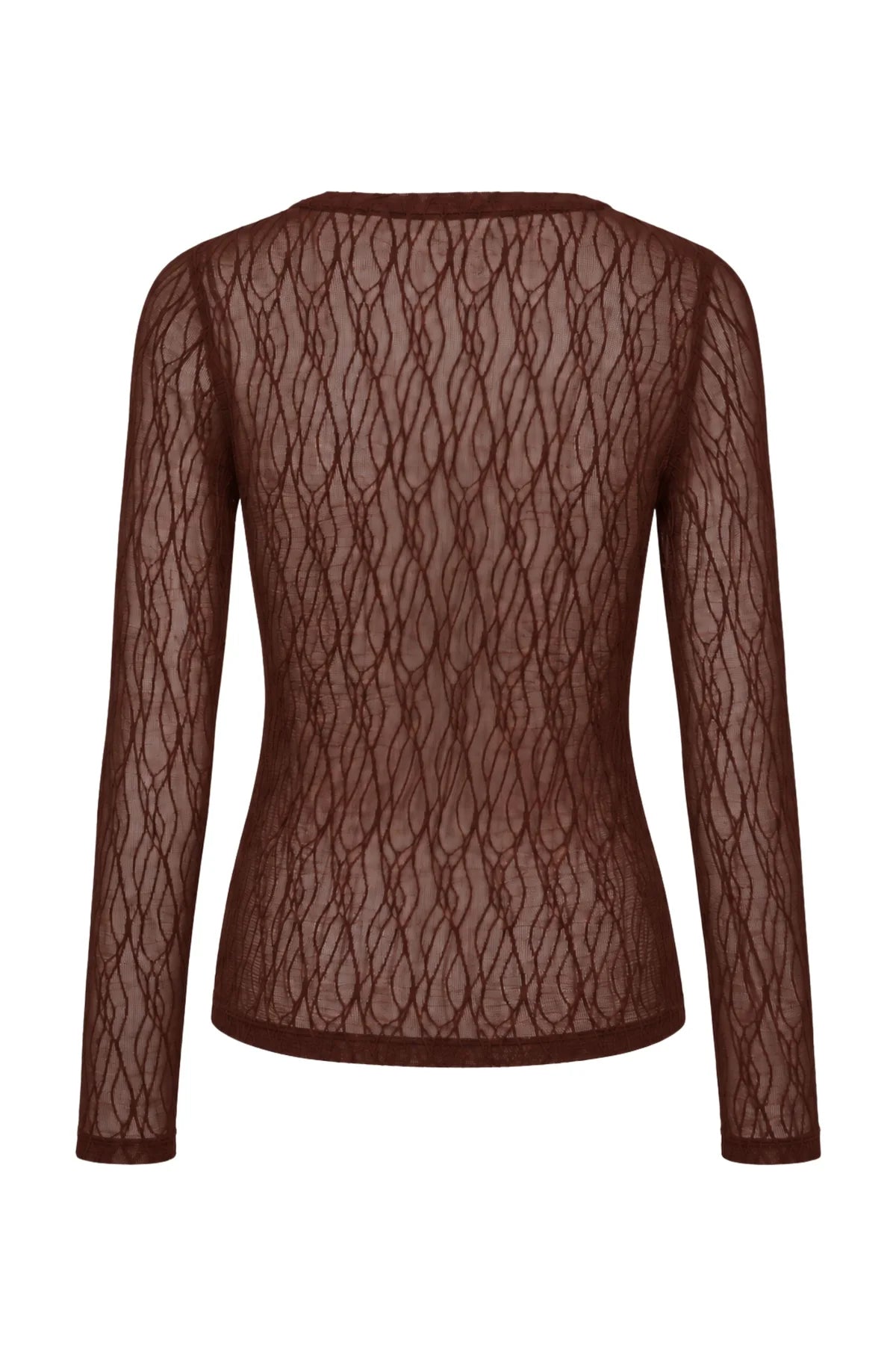 A-VIEW TOP EVALLA BLOUSE DARK BROWN