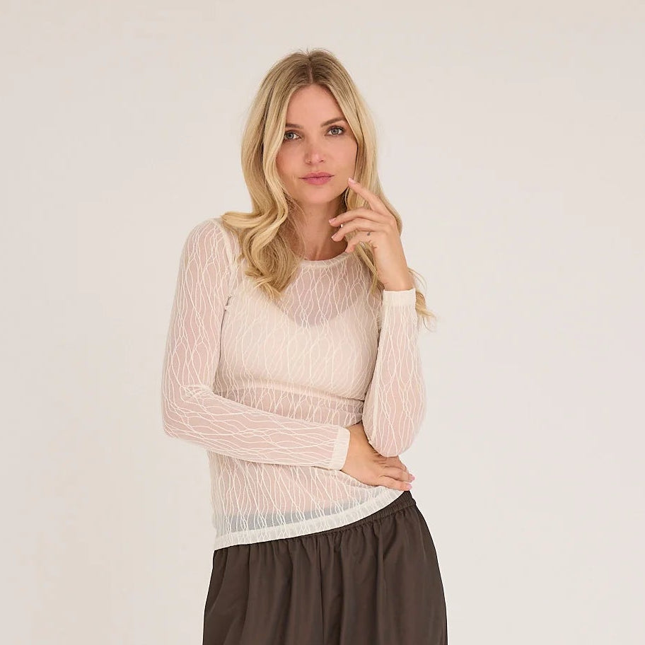 A-VIEW TOP EVALLA BLOUSE OFF WHITE