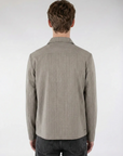 CISZERE OVERSHIRT EVANDER SUIT ZIP SHIRT PINSTRIPED TAUPE