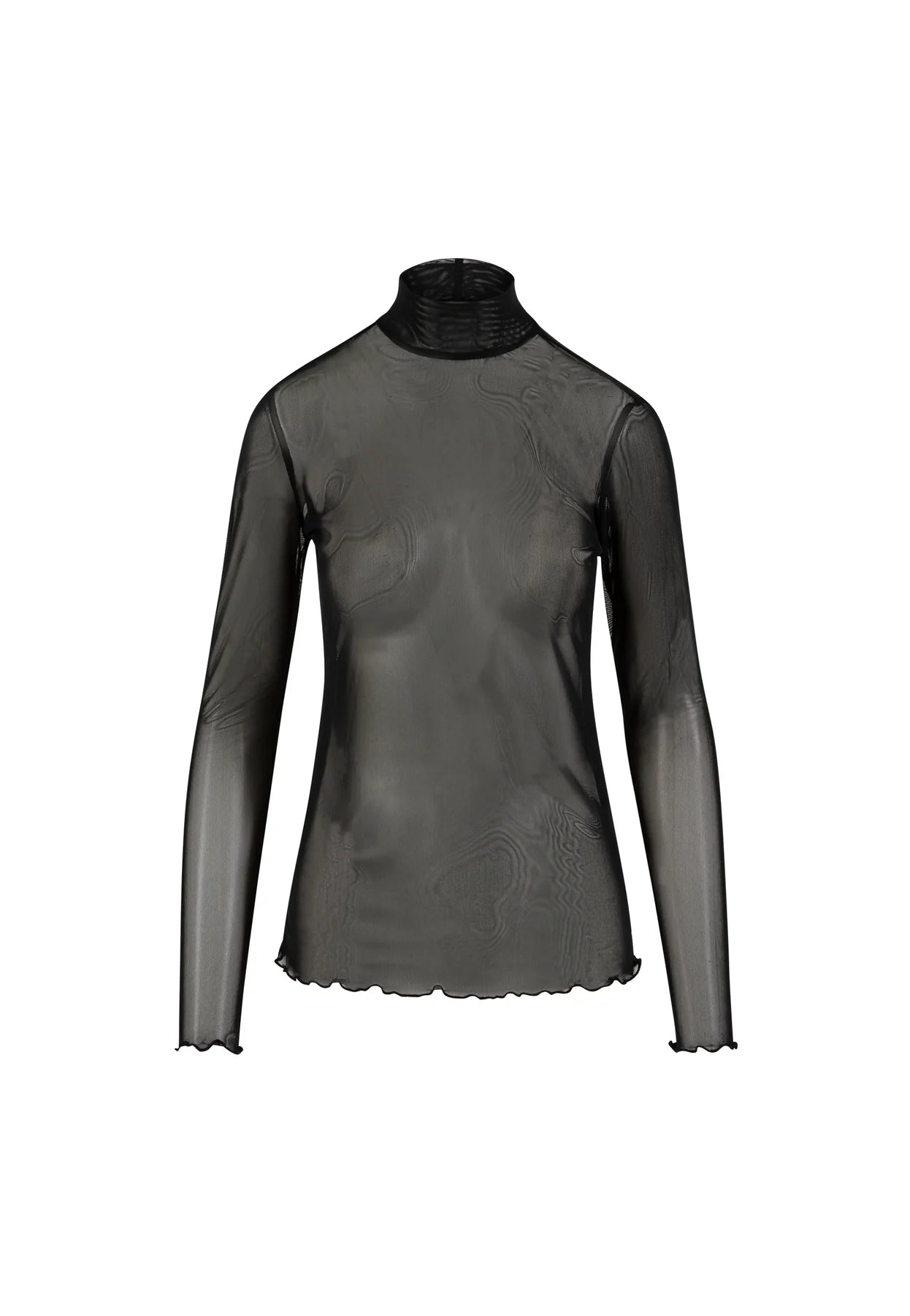 COSTER COPENHAGEN TOP EVE MESH TURTLENECK BLACK