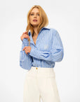 FIFTH HOUSE BLOUSE MIRRE BEL AIR BLUE/STAR WHITE