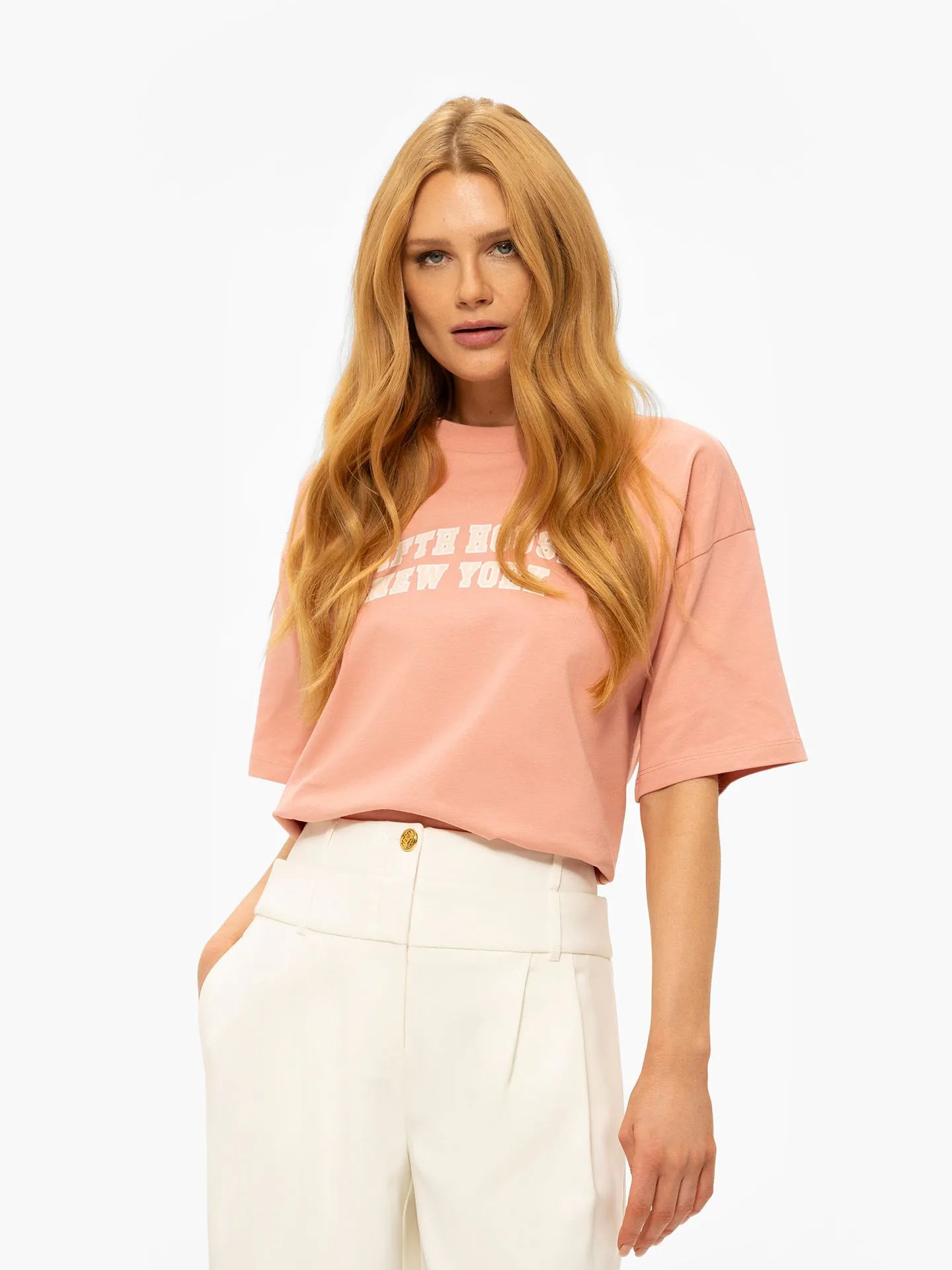 FIFTH HOUSE T-SHIRT MILENA ROSETTE