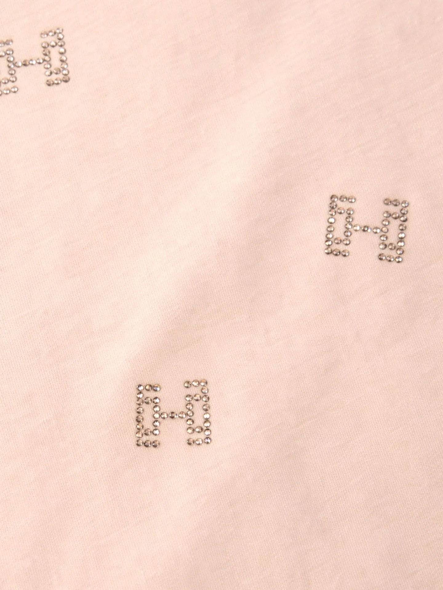 FIFTH HOUSE T-SHIRT MERVE LOGO STUDS PEACH BLUSH