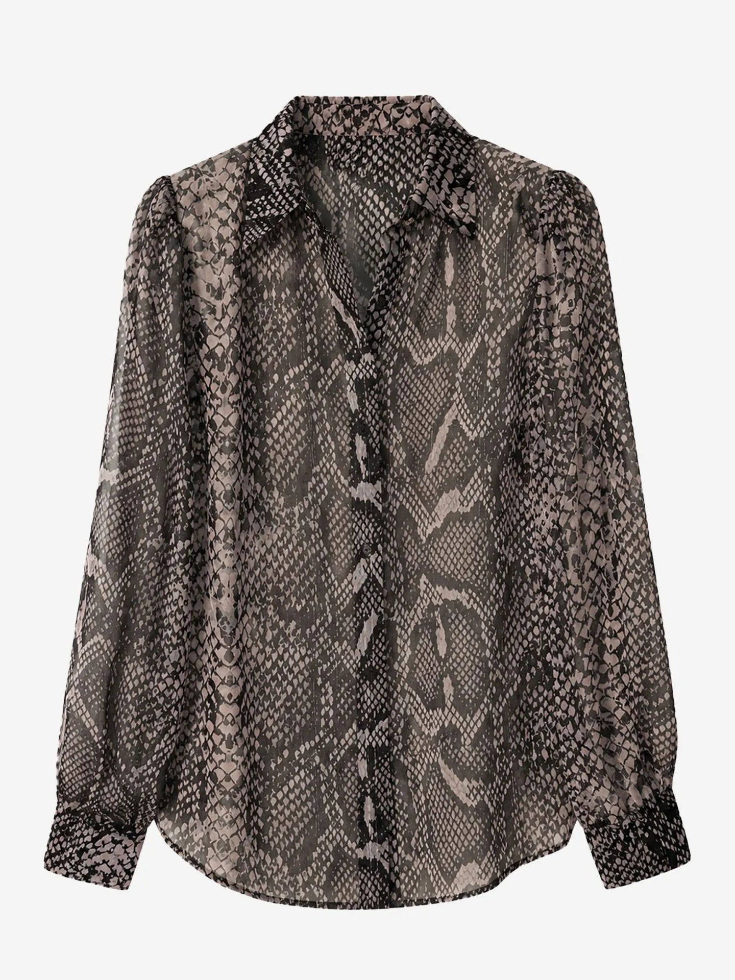FIFTH HOUSE BLOUSE OLICIA SNAKE HUMMUS