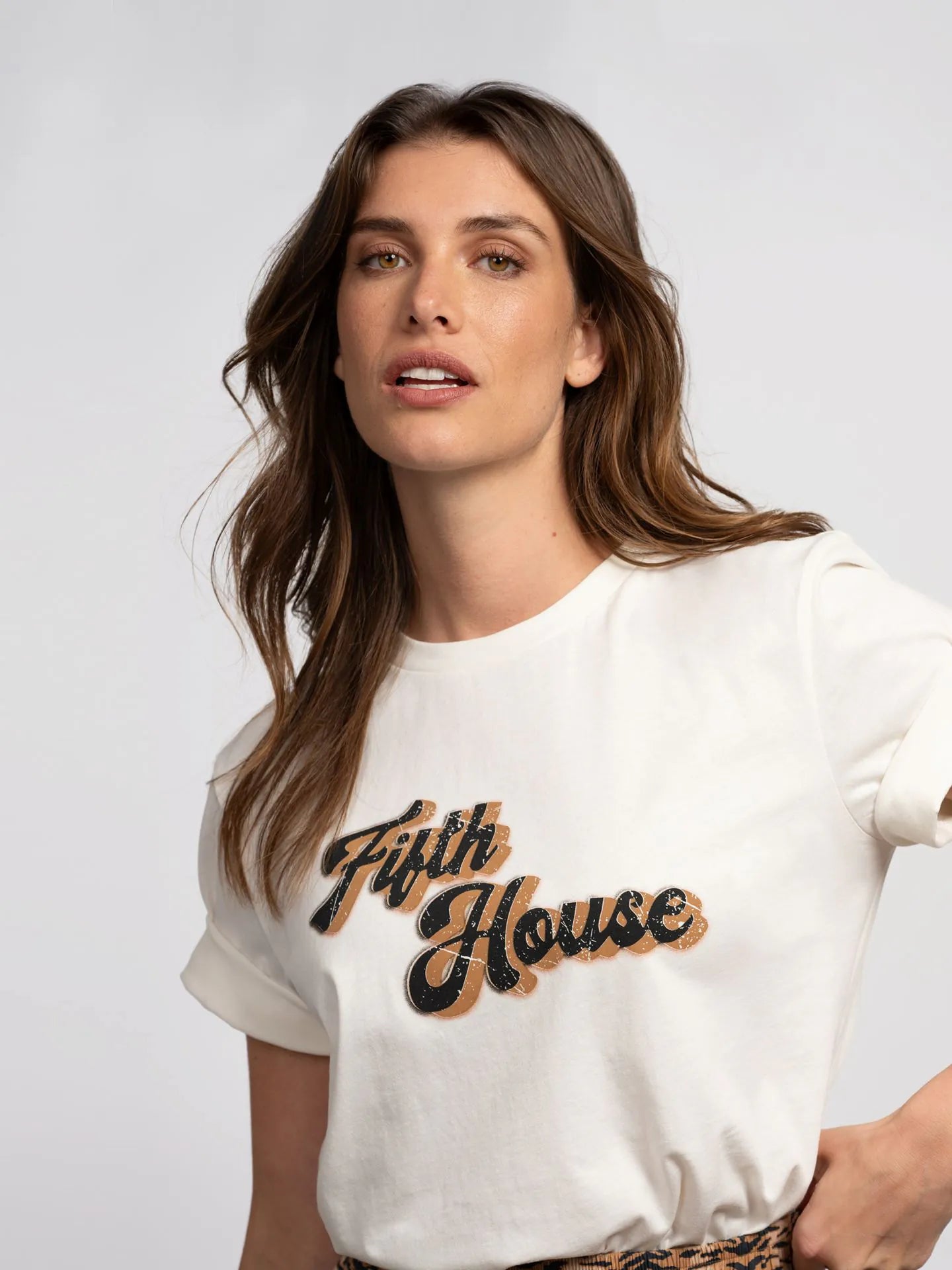 FIFTH HOUSE T-SHIRT HAILEY STAR WHITE