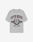 FIFTH HOUSE T-SHIRT LOGAN GREY MELANGE