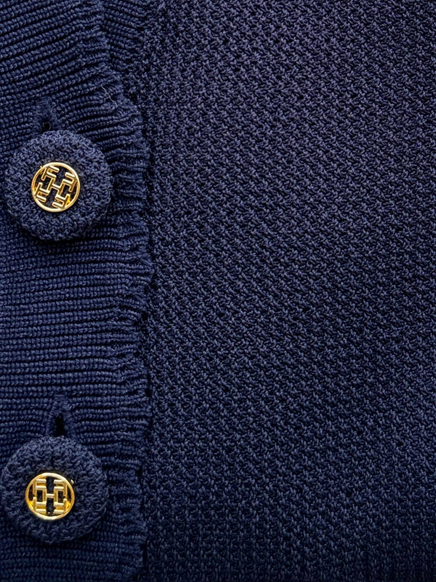FIFTH HOUSE VEST OBERON CARDIGAN EVENING BLUE