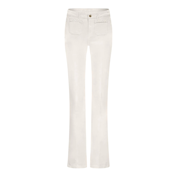 FIFTH HOUSE JEANS GINNA FLARED OFF WHITE STAR WHITE