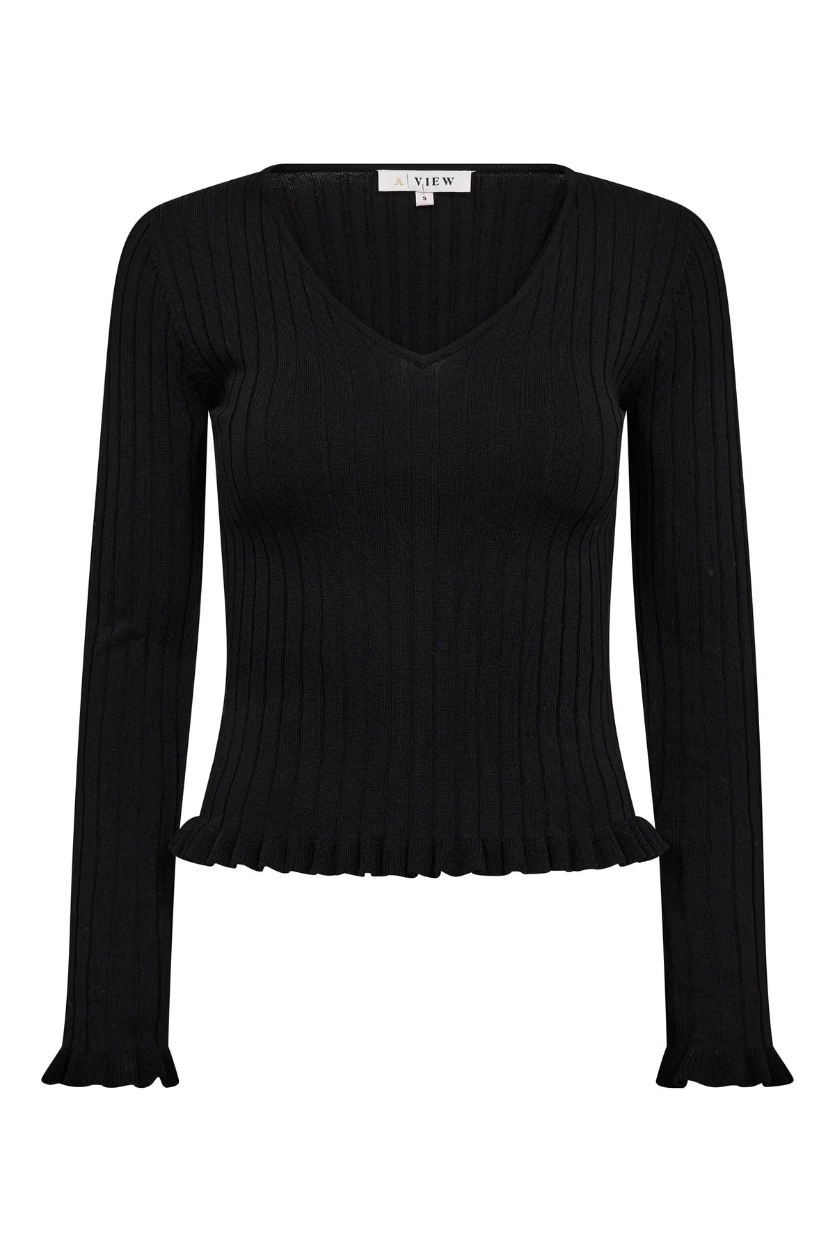 A-VIEW TOP FABI KNIT BLACK