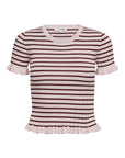 A-VIEW T-SHIRT FABI KNIT TOP BORDEAUX/ROSE
