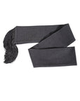 COSTER COPENHAGEN SJAAL FRINGE SCARF ASPHALT GREY