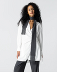 COSTER COPENHAGEN BLOUSE WRAP DRESS WHITE