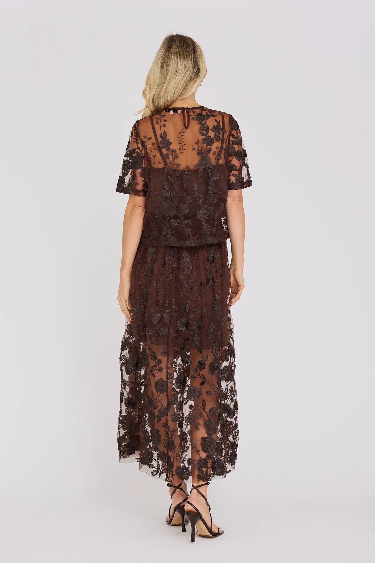 A-VIEW TOP FUCHSIA BLOUSE DARK BROWN