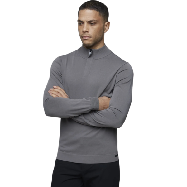 GENTI PULLOVER TURTLE ZIP LS TAUPE