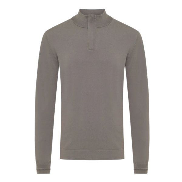 GENTI PULLOVER TURTLE ZIP LS TAUPE