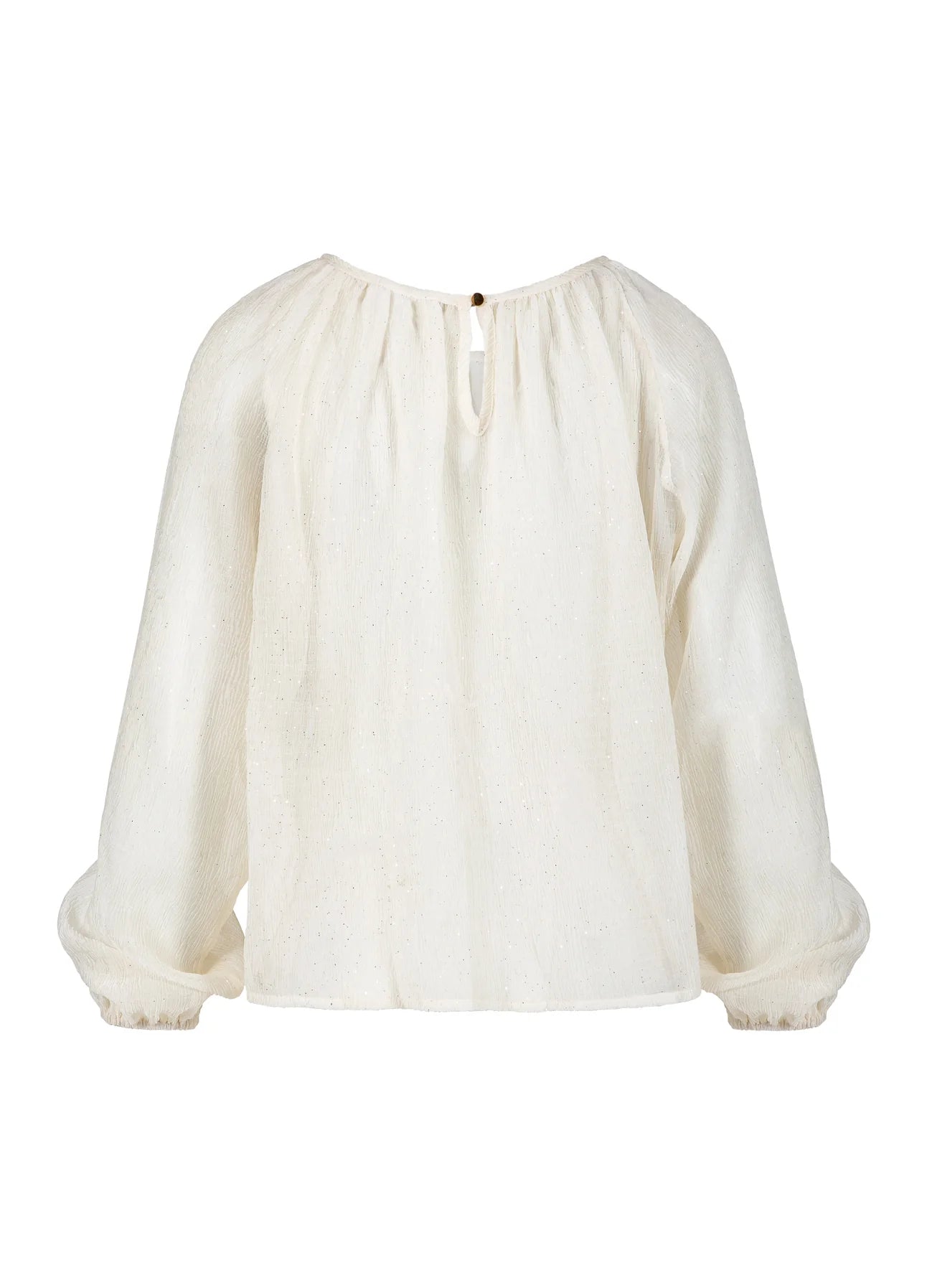 COSTER COPENHAGEN BLOUSE SHIMMER TOP CREME