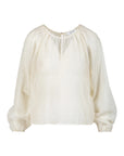 COSTER COPENHAGEN BLOUSE SHIMMER TOP CREME