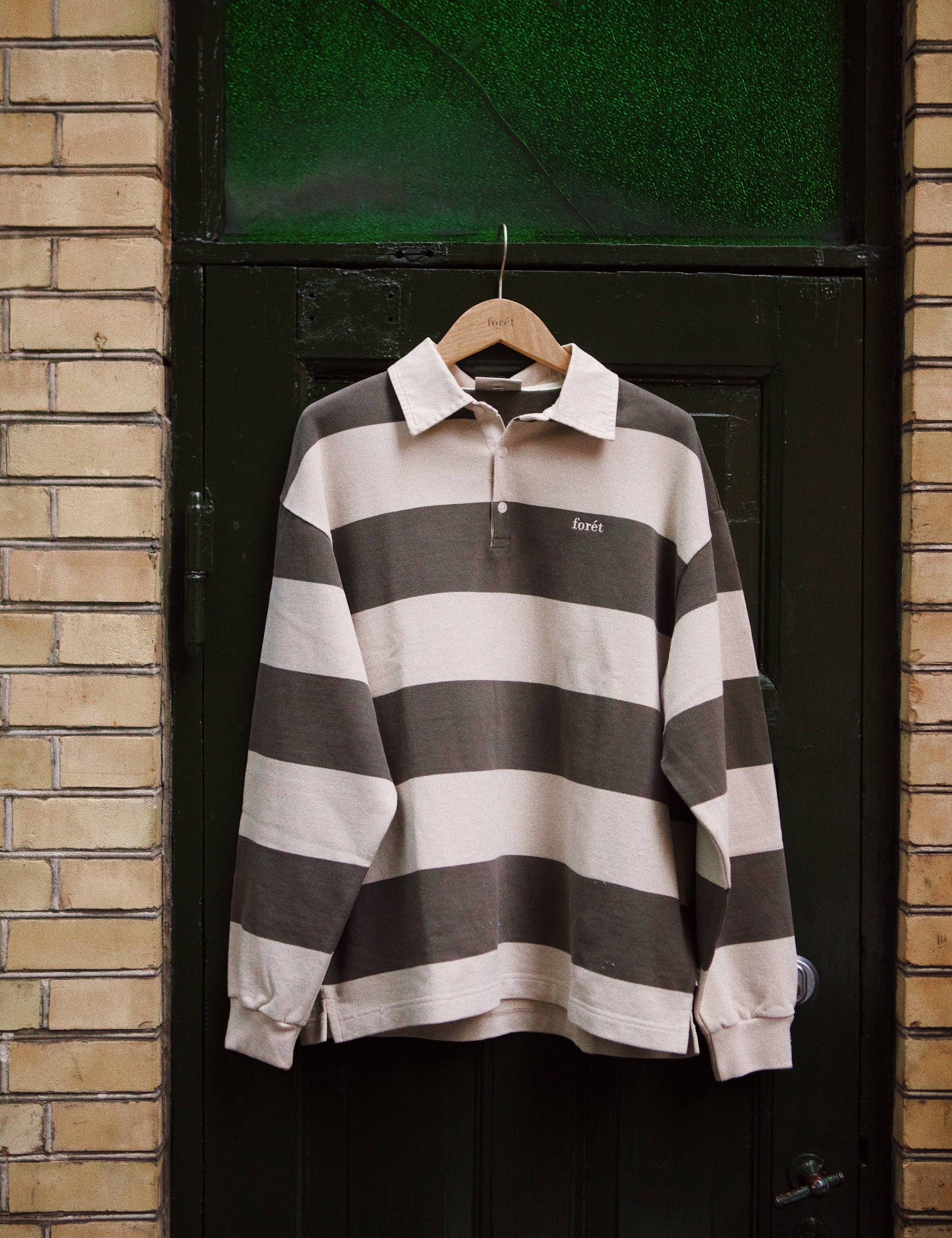 FORÉT POLO MATCH RUGBY SWEAT WOOD STRIPE