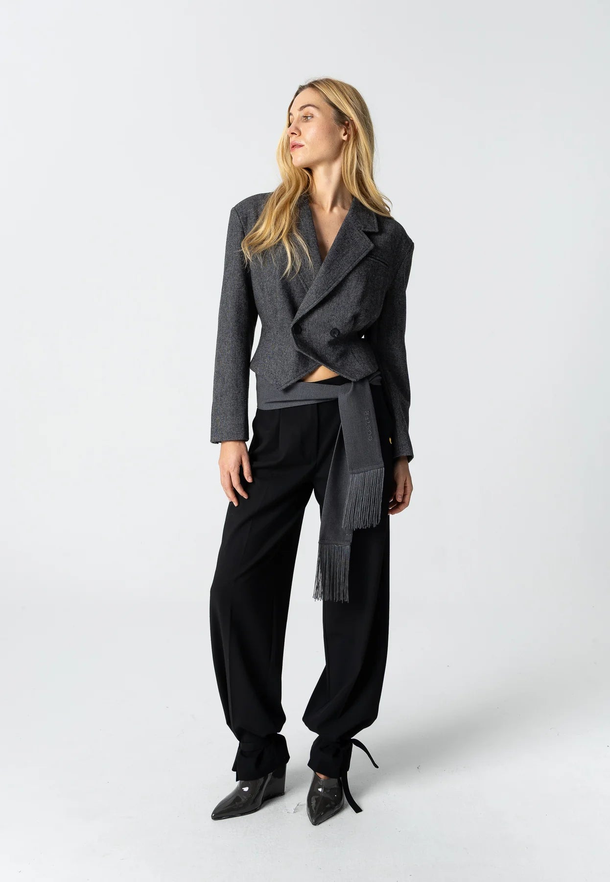 COSTER COPENHAGEN BLAZER TAILORED JACKET ASPHALT GREY