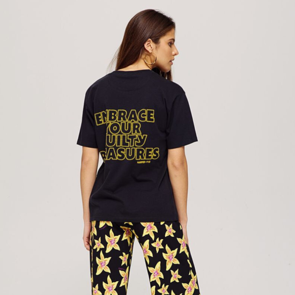 HARPER &amp; YVE T-SHIRT EMBRACE-SS OFFBLAC