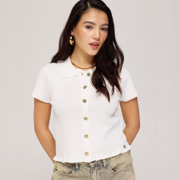 HARPER &amp; YVE TOP SEMMY-SS ECRU