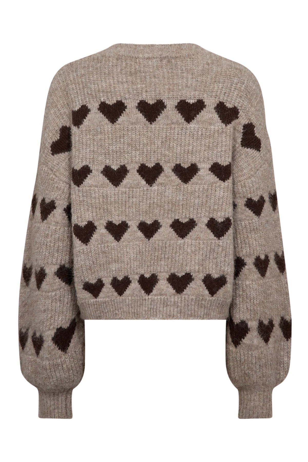 A-VIEW PULLOVER HEART KNIT SAND/BROWN
