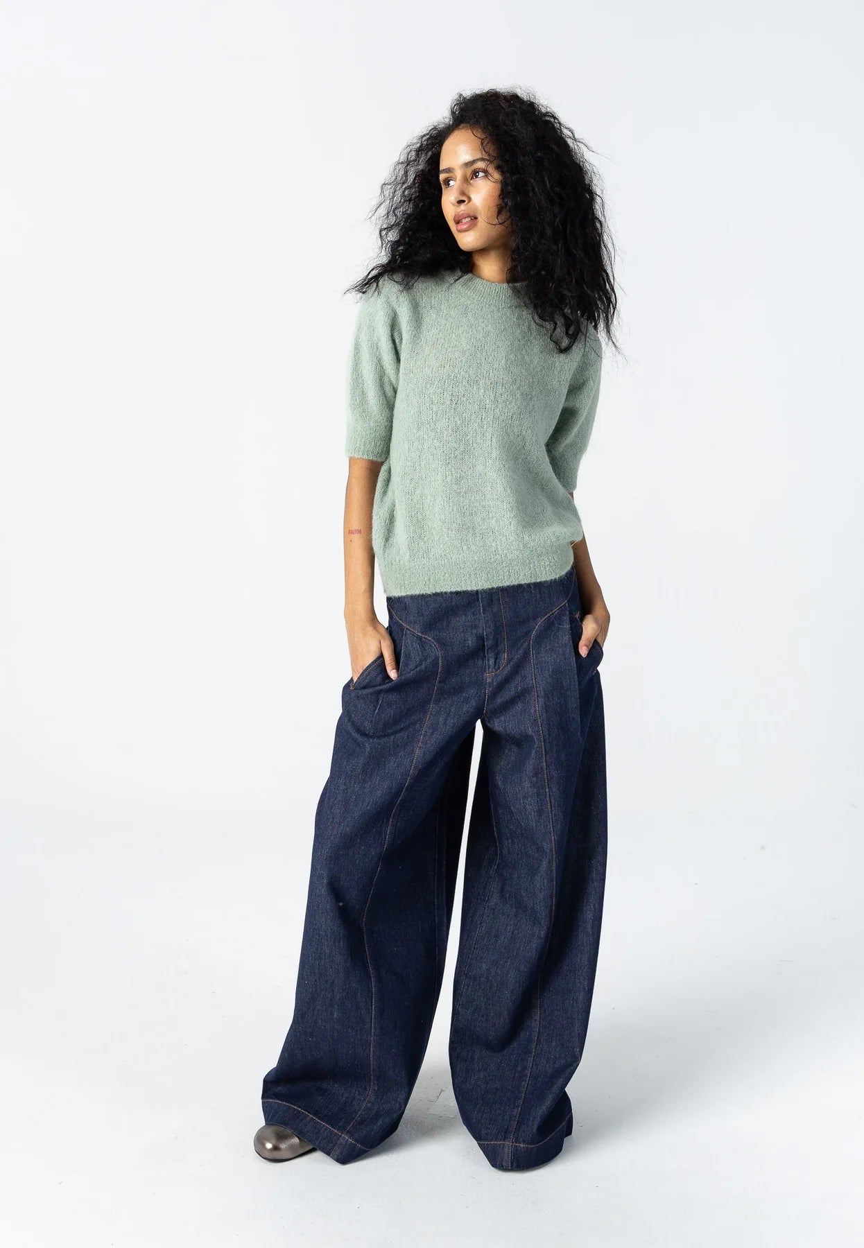 COSTER COPENHAGEN JEANS HIGH WAISTED DENIM PANTS DARK BLUE